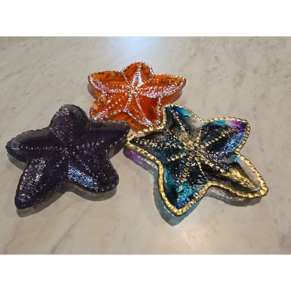 Handmade Resin Starfish Tray